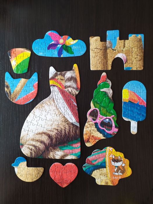 Puzzle Trefl 1011 Hidden shapes Kocie wakacje 1000 ukryte kształty