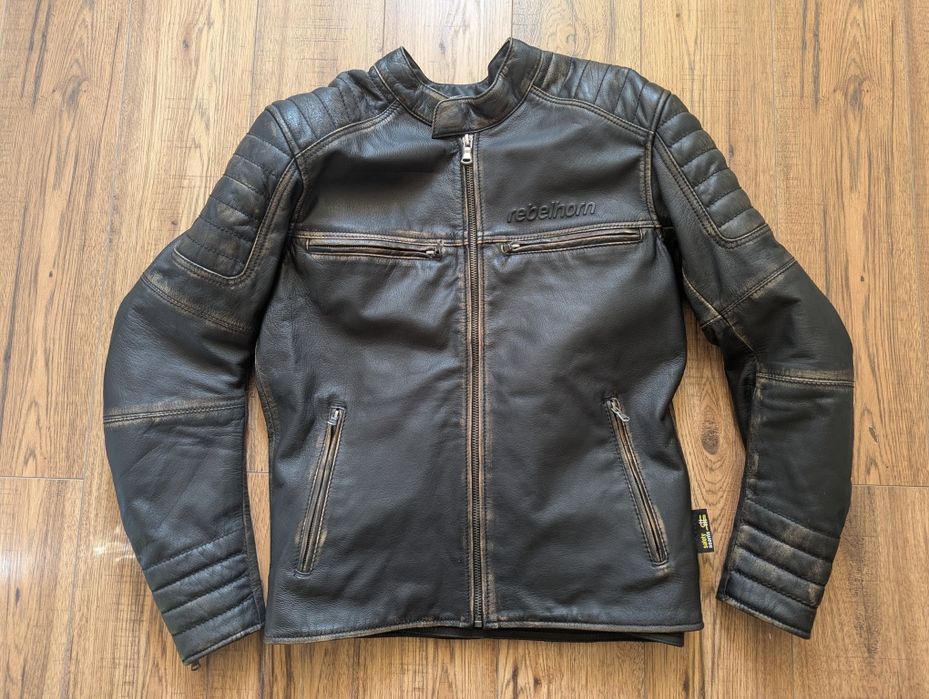 Kurtka motocyklowa skórzana Rebelhorn Hunter S męska brąz vintage