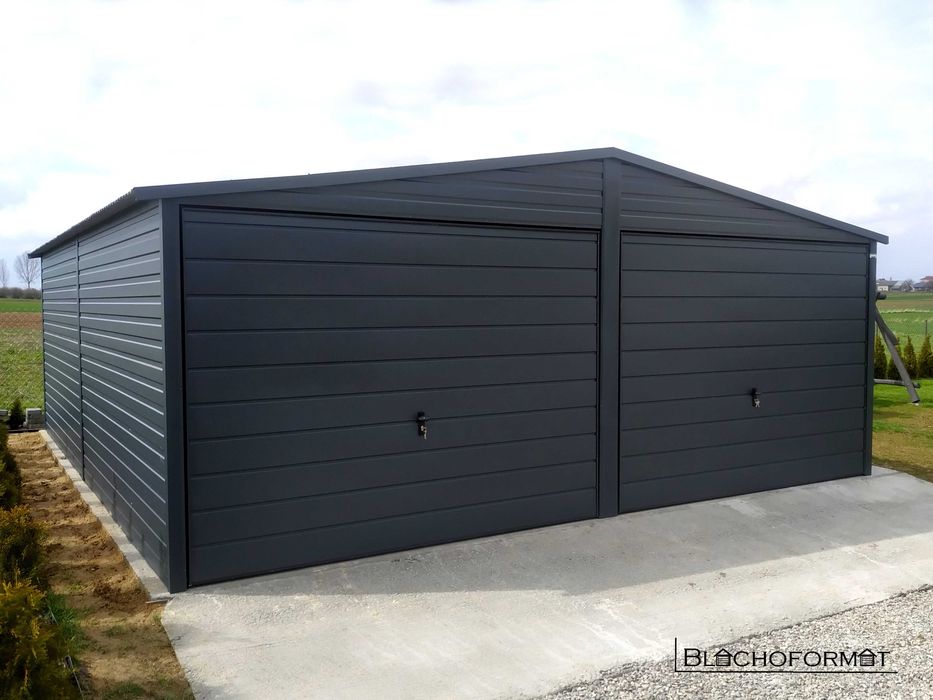 Garaż blaszany 6x6 w poziomie z profila ocynkowanego