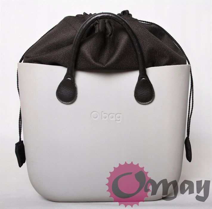 Czarny organizer do OBAG STANDARD worek struktura 2 kieszenie OMAY