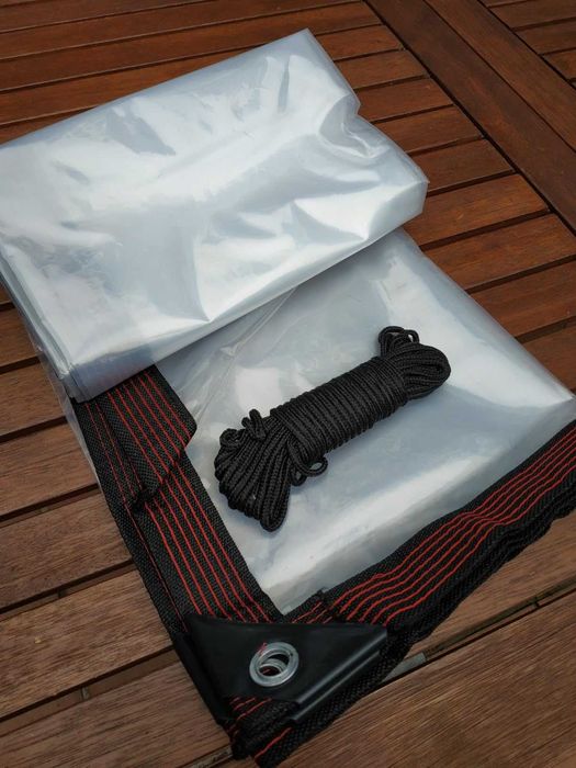 FOLIA Przeźroczysta PLANDEKA Bezbarwna Na ALTANĘ Taras 2x3m Rozmiary