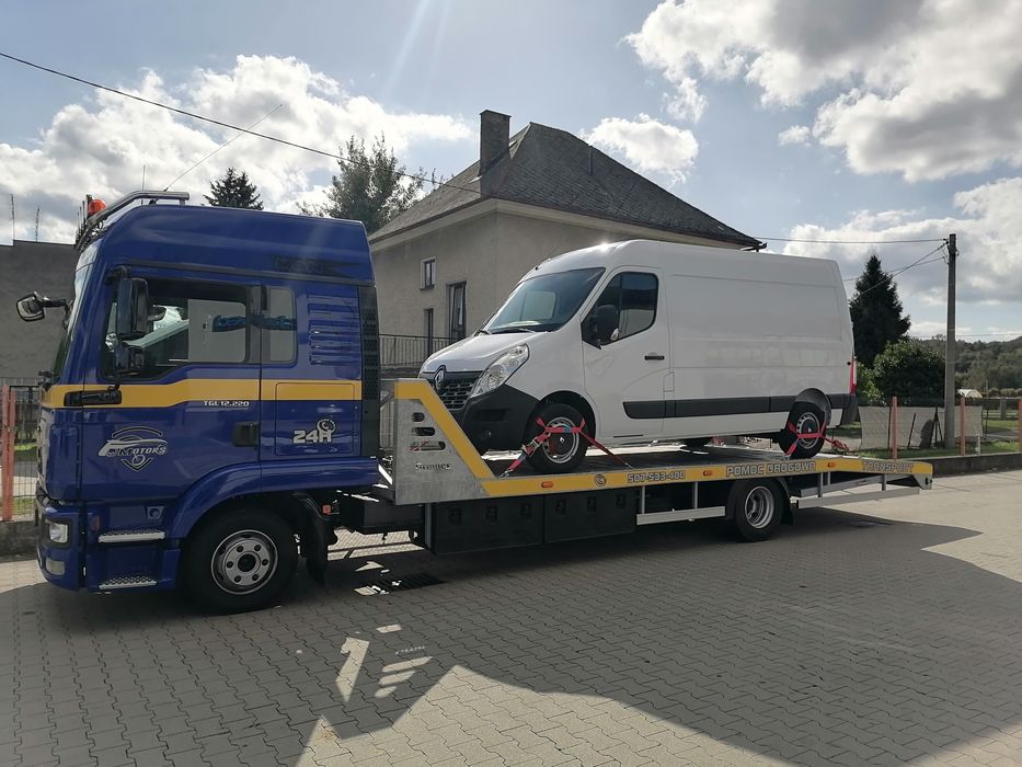 Pomoc Drogowa Autolaweta Transport samochodów  maszyn rolniczych budow