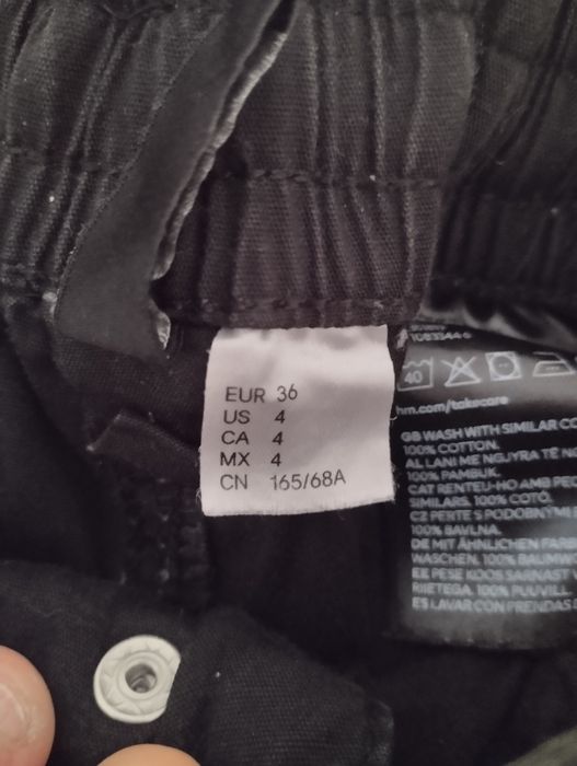 Calças cargo pretas hm tamanho 36