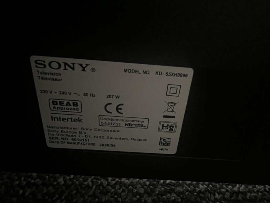 sony kd-55x8096 матриця розбита плазма