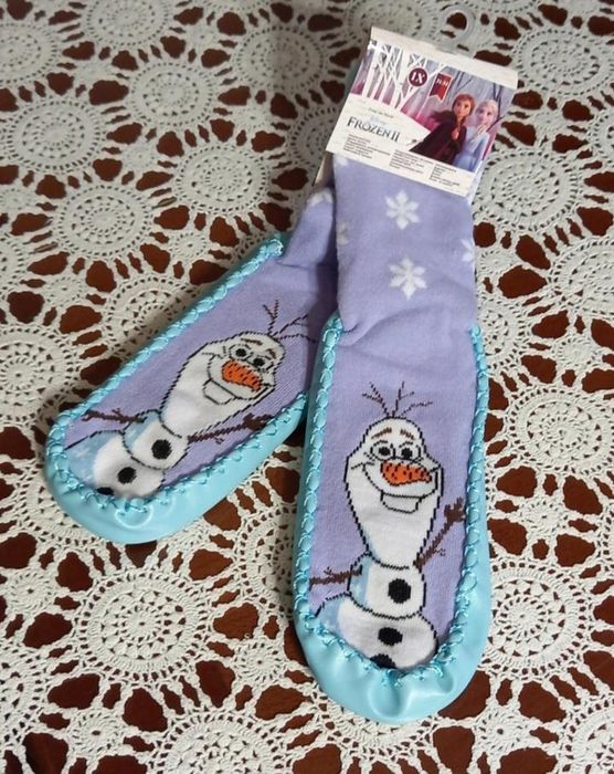 Kapcie / skarpetki z podeszwą Disney Kraina Lodu  31-34