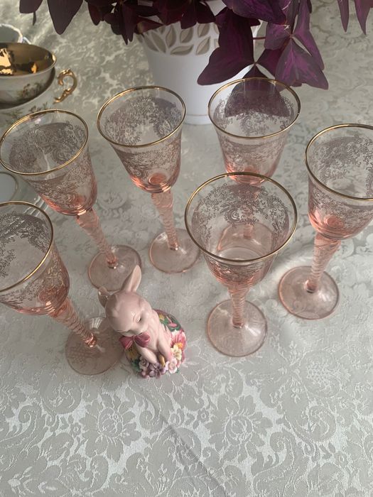 Рюмки Богемия Чехия позолота СССР