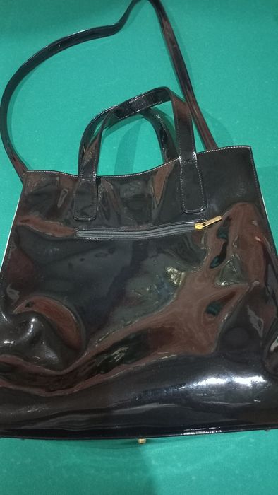 Torba damska Riccaldi czarna z połyskiem