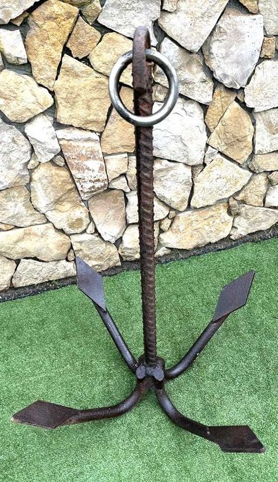 Ancora de barco antiga operacional 54X105 cm
