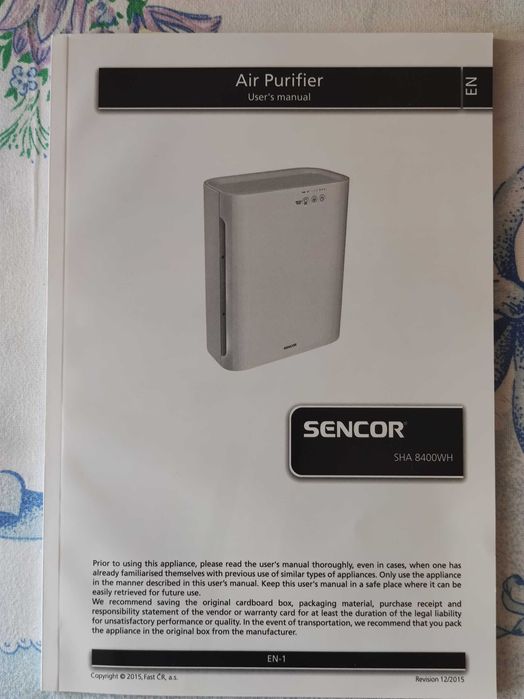 Oczyszczacz powietrza SENCOR SHA 8400WH Filtr HEPA  UV-C