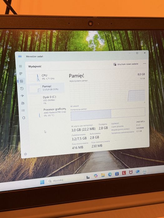 Lenovo IdeaPad 3 15,6" Ryzen | Stan idealny | 90 cykli | Zestaw