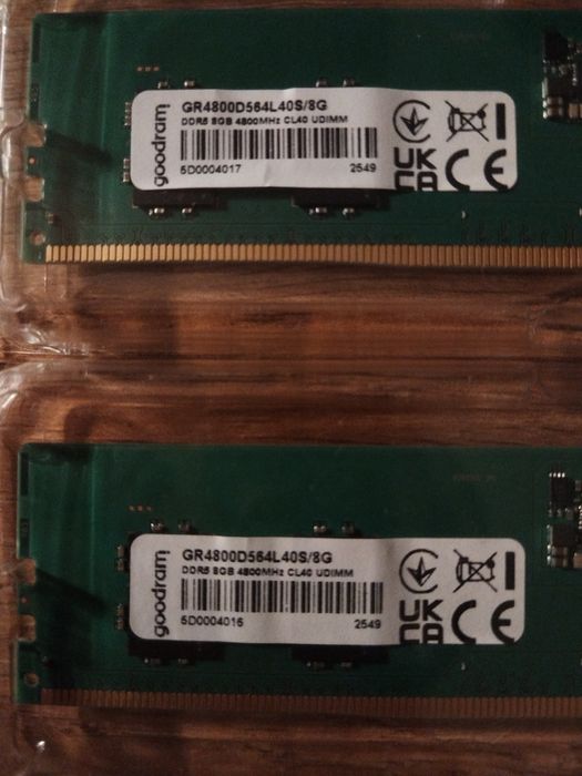 DDR5 2x8GB 4800mHz cl40 Goodram nowe komplet FAKTURA