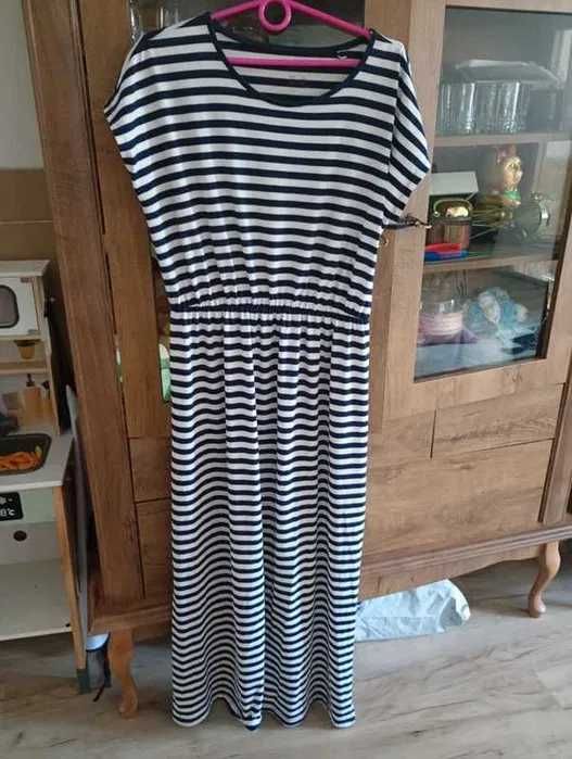 Sukienka długa maxi w paski 44/46