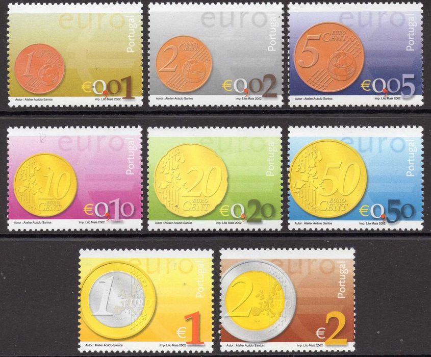 Selos Portugal 2002 - Série Completa Nova MNH Nº2834/2841