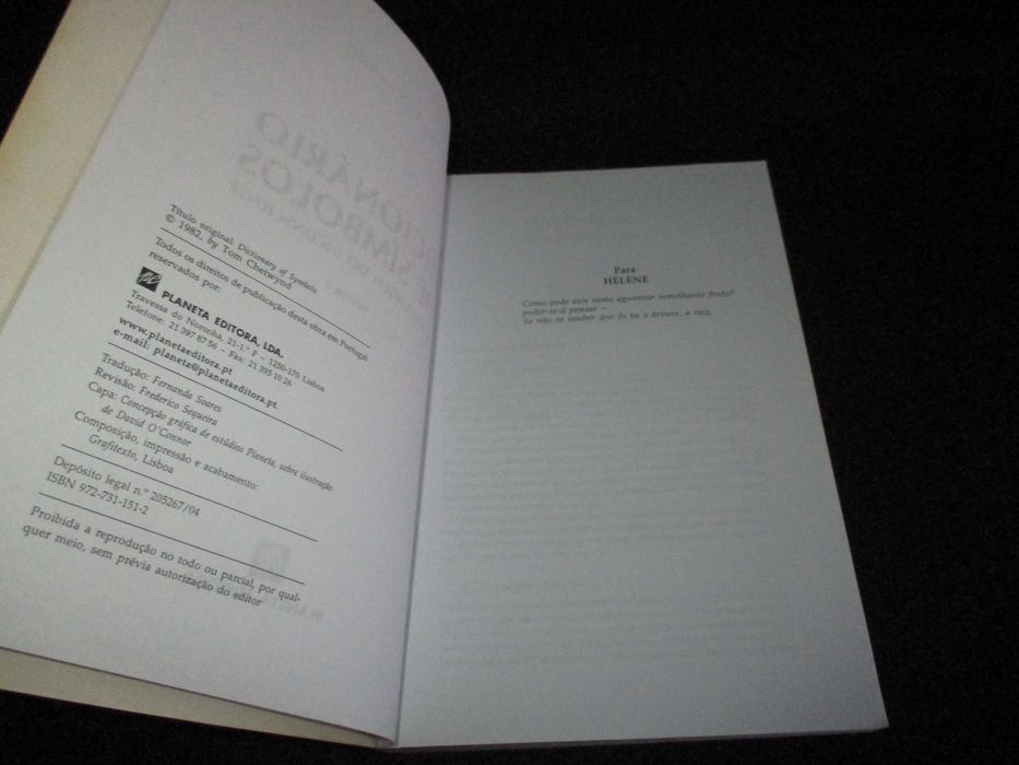 Livro Dicionário dos Símbolos Tom Chetwynd