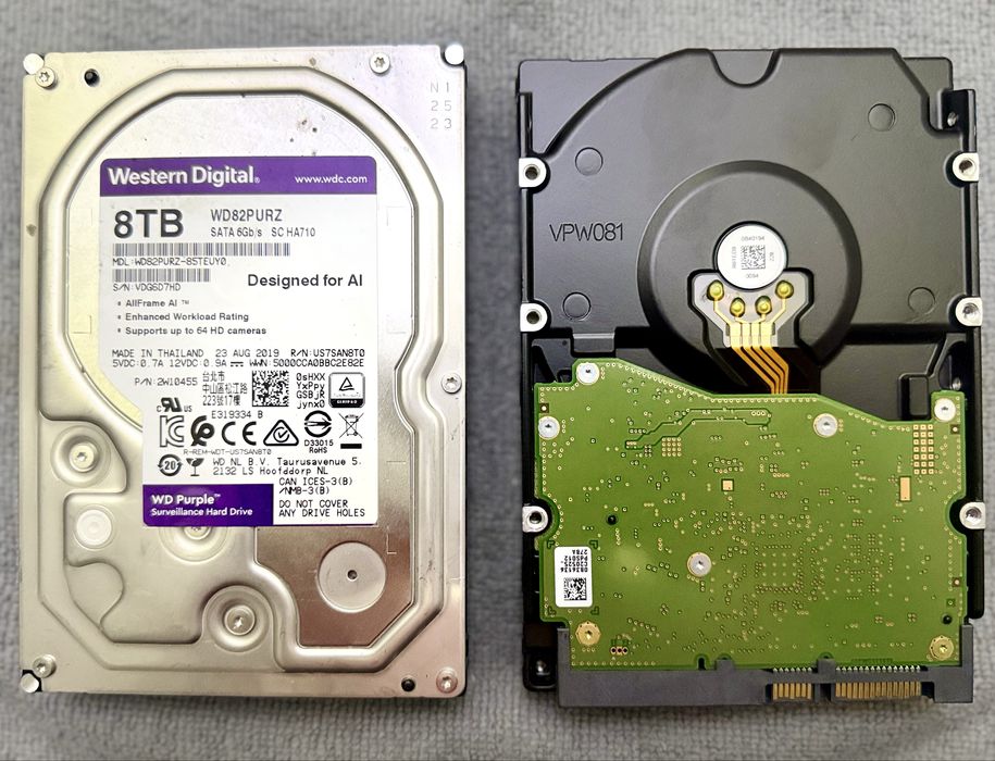 Жорский диск внутрішній 3,5 Western Digital Pure  WD82PURZ 8Tb 2+1=3