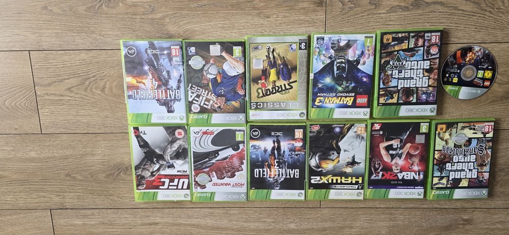 Gry Xbox 360 i dwa pady