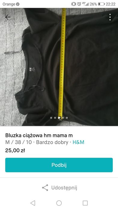 Bluzka ciążowa hm mama m