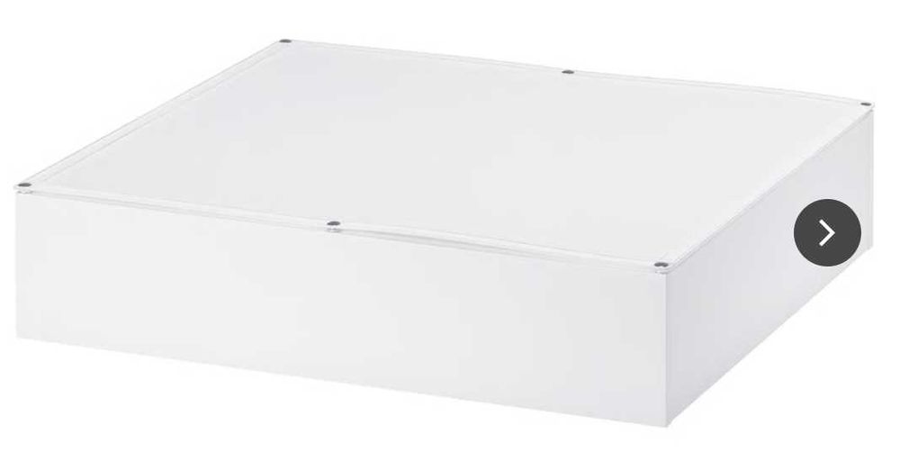 Caixa / Gavetão de Arrumação IKEA VARDÖ (Branco) com Rodas e Tampa