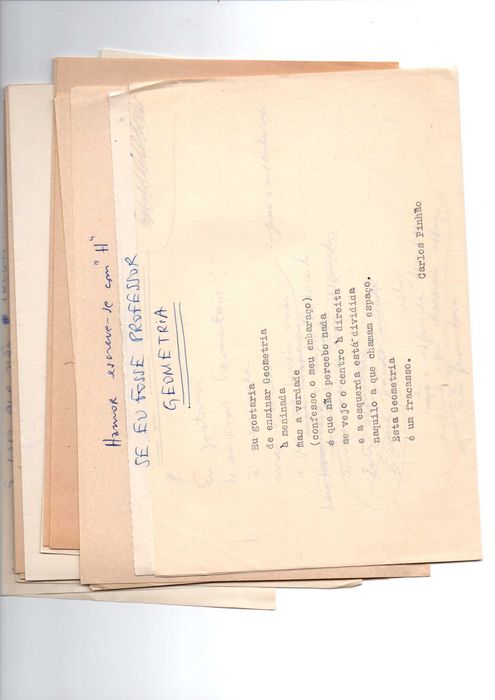 MANUSCRITOS - Carlos Pinhão