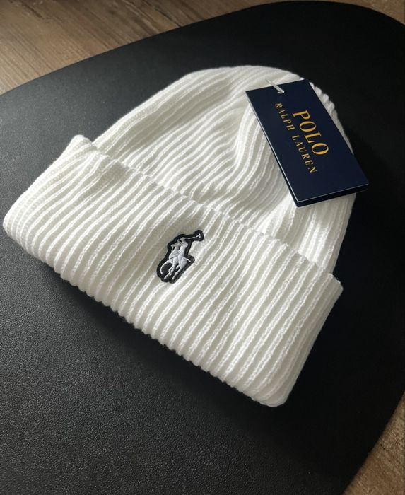 Czapka zimowa Polo Ralph Lauren biała