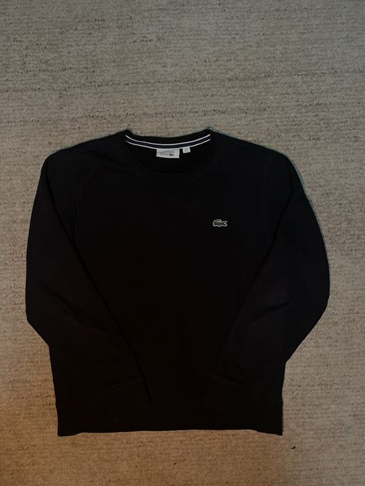 Світшот Lacoste чорний колір оригінал