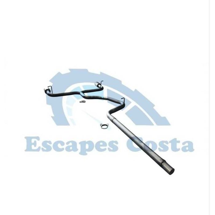 LINHA DE ESCAPE RETA COM COLAS EM AÇO INOXIDÁVEL 102 mm