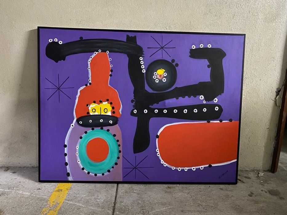 Quadro pintura de Miró (réplica)