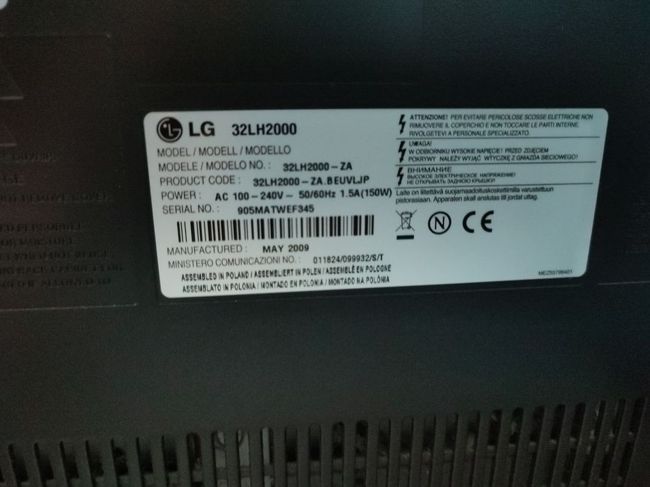 ### Telewizor LG 32LH2000  stan bardzo dobry