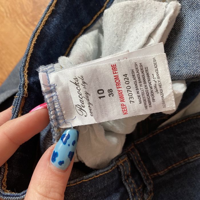 krótkie spodenki szorty ze średnim stanem Denim