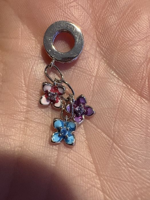 Charms np do bransoletki Pandora kolorowe kwiatki