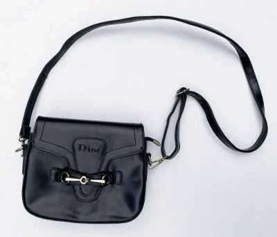 Torebka Listonoszka Czarna Dior Torba Czerń Skóra