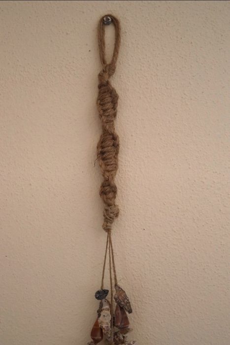 Pendente, decoração de parede macrame búzios conchas