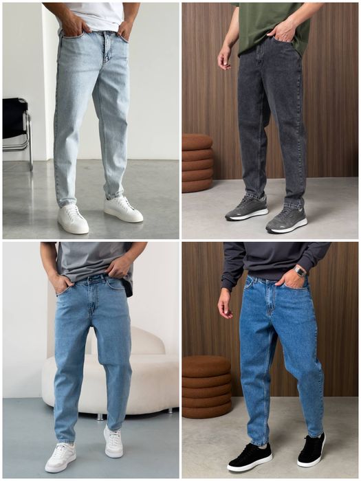Джинси чоловічі банани mom мом штани Джинсы мужские slim fit jeans L