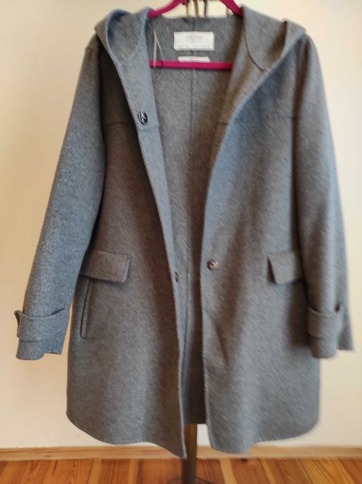 Wełniany płaszczyk ZARA XL szary
