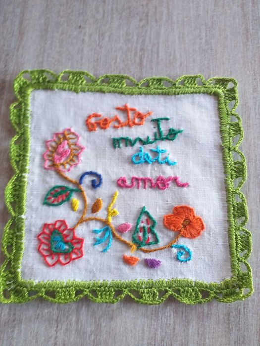 lenço namorados 13cmX13cm