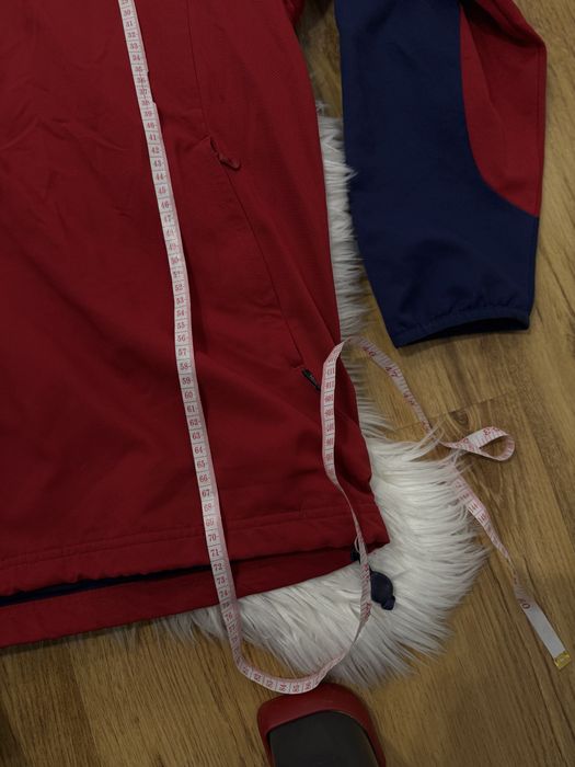 Czerwono granatowa kurtka oversize  wiatrówka męska XL/2XL Adidas