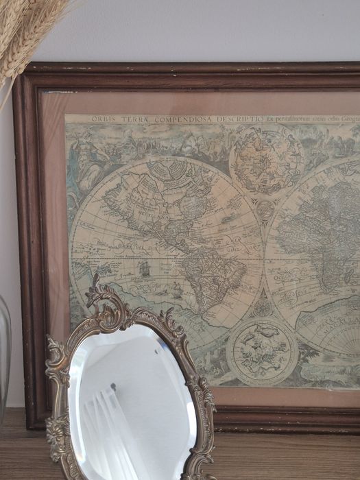 Quadro Mapa Mundo Antigo