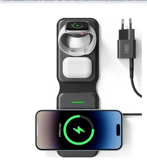Bezprzewodowa ładowarka Iniu 3 w 1 Szybkie Ładowanie O30
