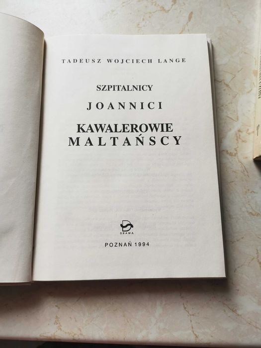 Tadeusz Wojciech Lange Kawalerowie Maltańscy