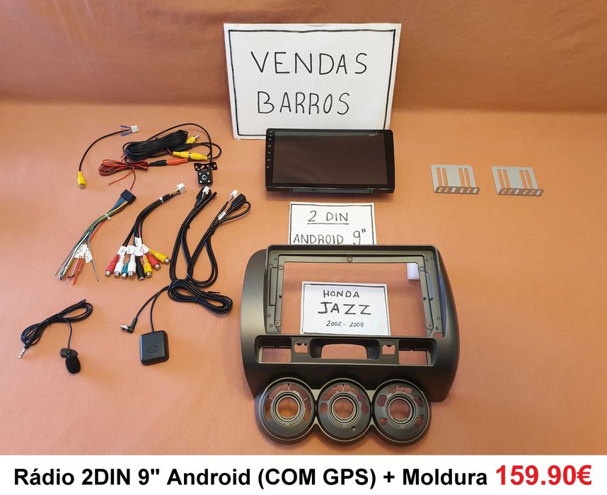 (NOVO) Rádio 2DIN • HONDA Jazz (2002 a 2013) • Android GPS [4+64GB]