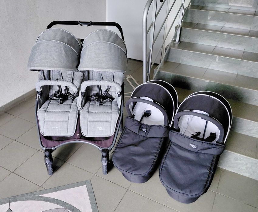 Wózek dla bliźniąt 2w1 Valco KOMIS