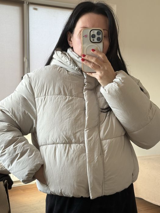 Zara зимова куртка пуффер М, zara зимняя куртка пуффер М