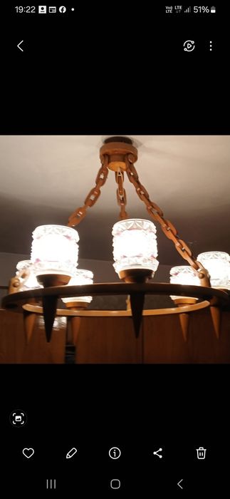 Stsre lampy prl drewno