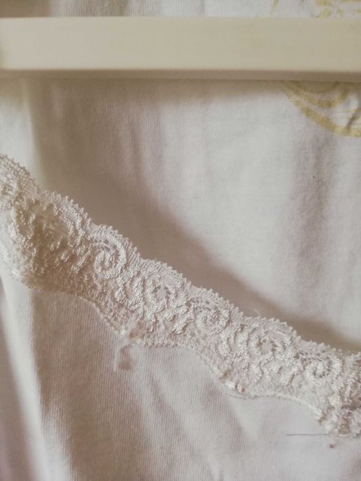 Ulla Popken biały top z koronką r. 46/48