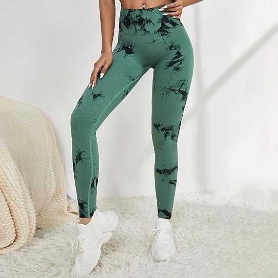 Nowe damskie Legginsy/Niebieskie Marmur/Joga/Bezszwowe/Sport /647-XL
