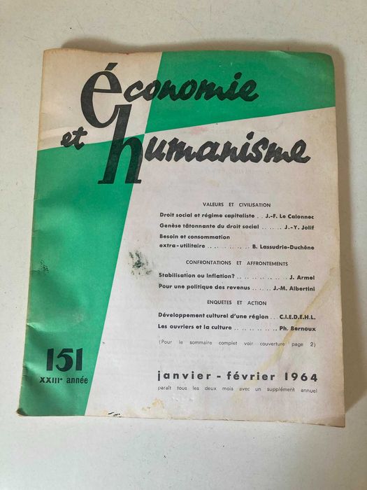 Livro - Économie et Humanisme (ctt editorial grátis)