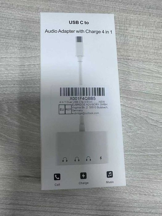 audio adapter with charge 4in 1