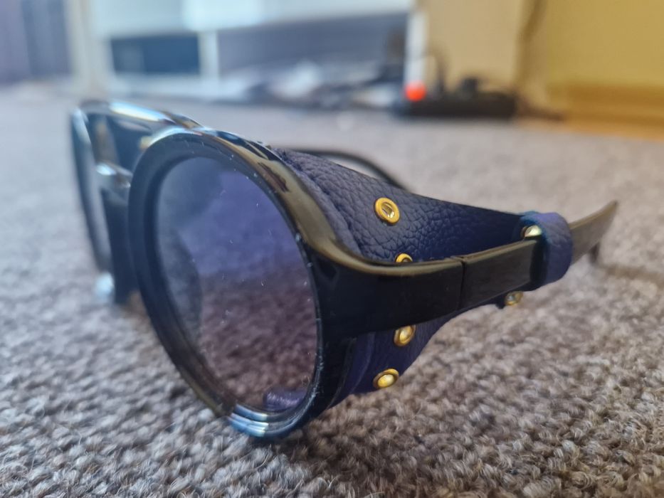 Nowe okulary skorzane oprawki Emo Gothic Punk Steampunk Postapocalipti