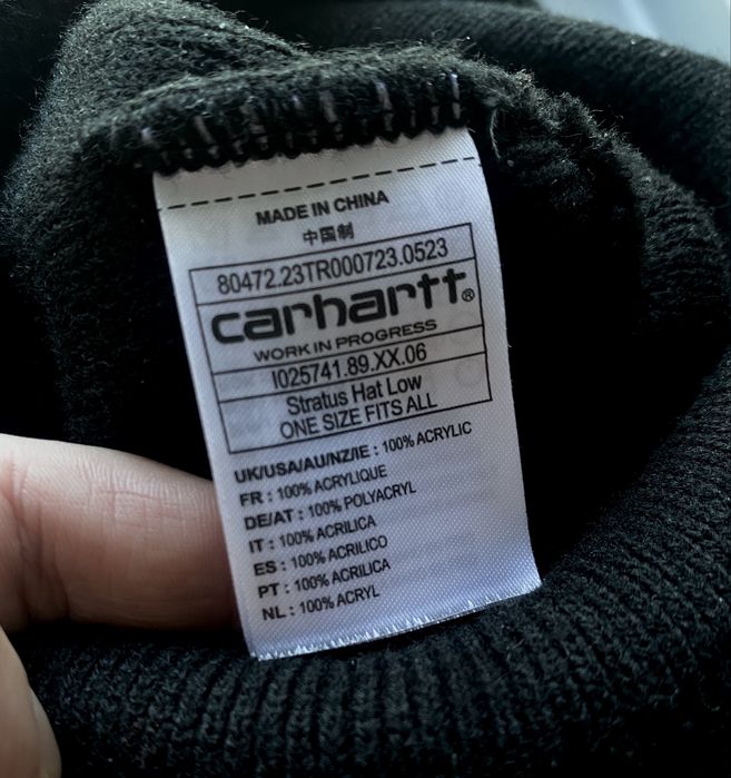 Шапка Carhartt WIP Stratus Hat Low ОРИГІНАЛ Коротка посадка