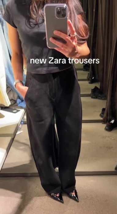 Zara штани брюки із замші